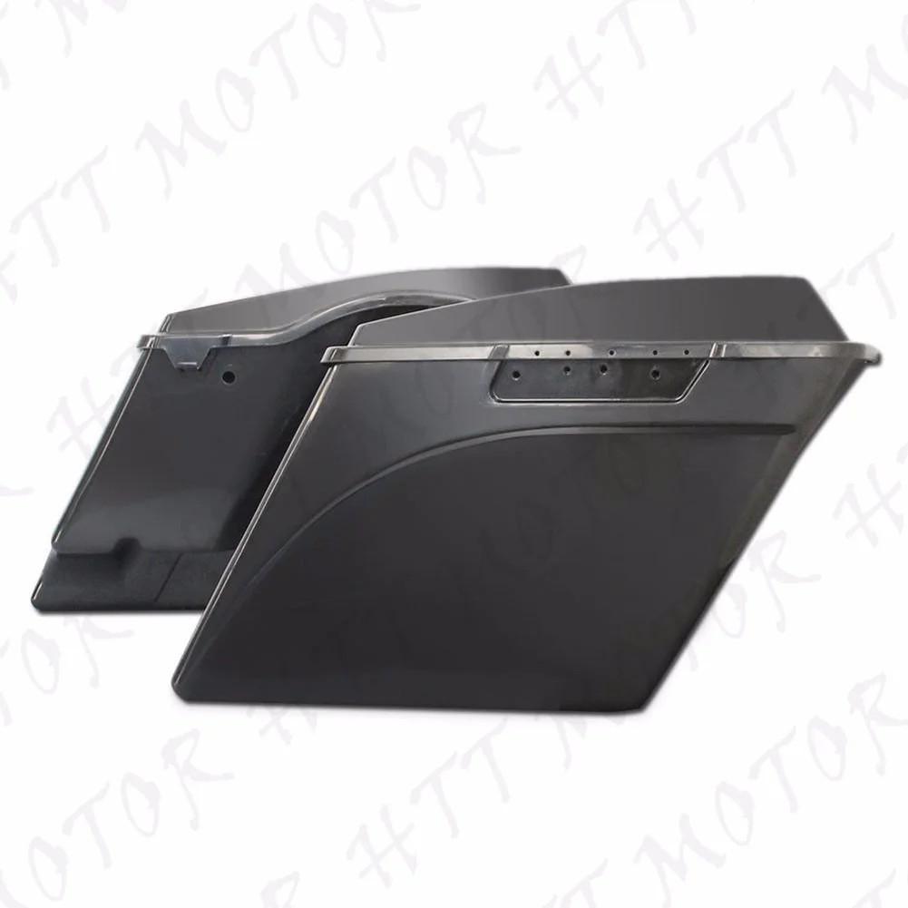 Unpainted Stretched Saddlebag w/ Latch Lock Cover For Harley Touring 1994-2013