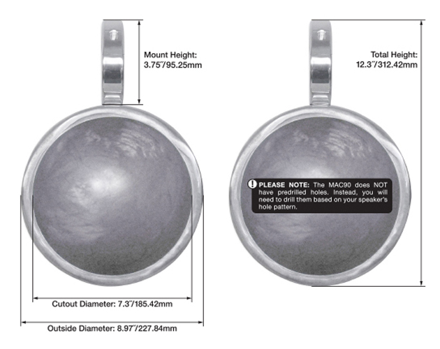 Pair Rockville MAC90W 8” White Aluminum Wakeboard Tower Speaker Pods+ Covers