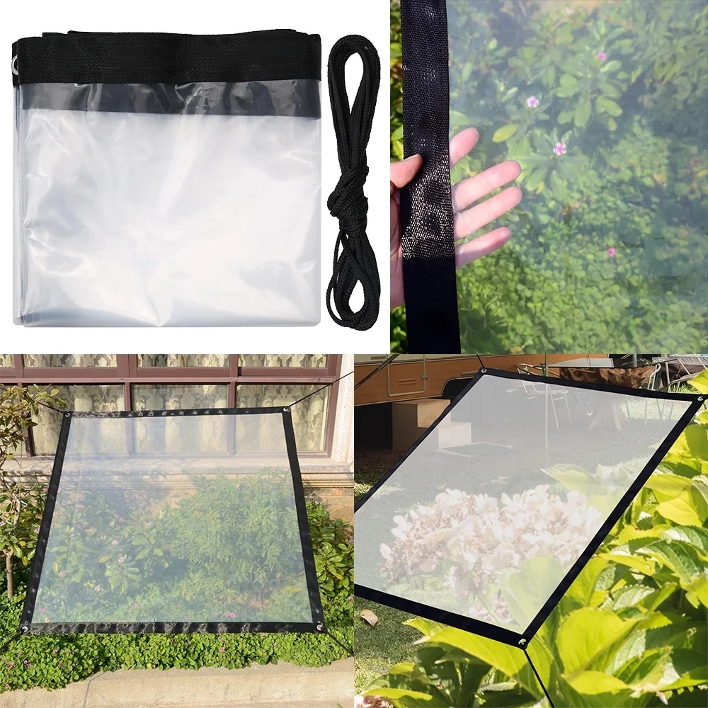 Miuline Clear Tarpaulin Waterproof Cover Tarp, Dustproof Rainproof Tarpaulin Sheet Ground Sheet Covers For Garden Furniture Car