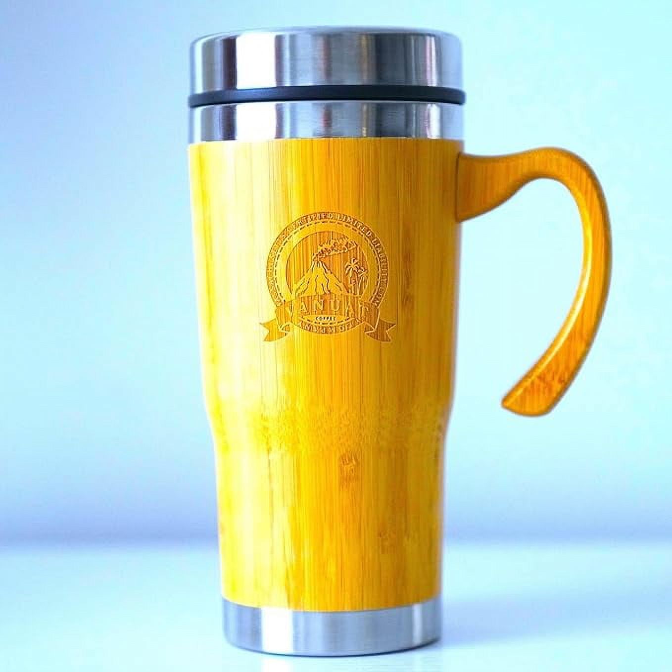 BAMBOO CRAFT THERMOS Cup Double Wall Vacuum Coffee Tumbler Tea Mug Handle Insulated Stainless Steel Water Beverage Bottle Dispenser Slate Matte Para Caf&eacute; Collection