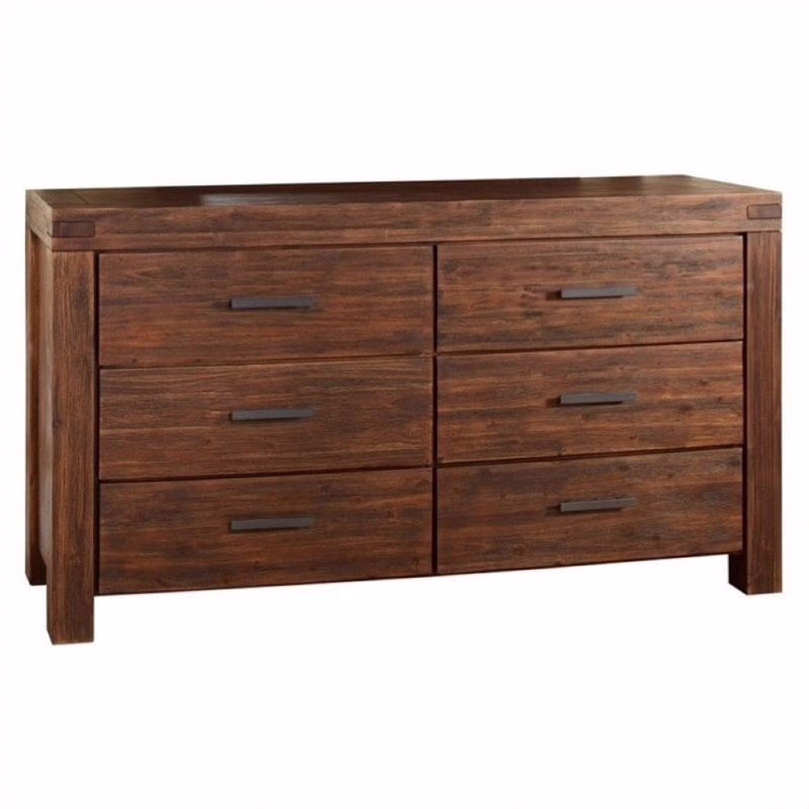 Bowery Hill 6 Drawer Double Dresser in Brick Brown