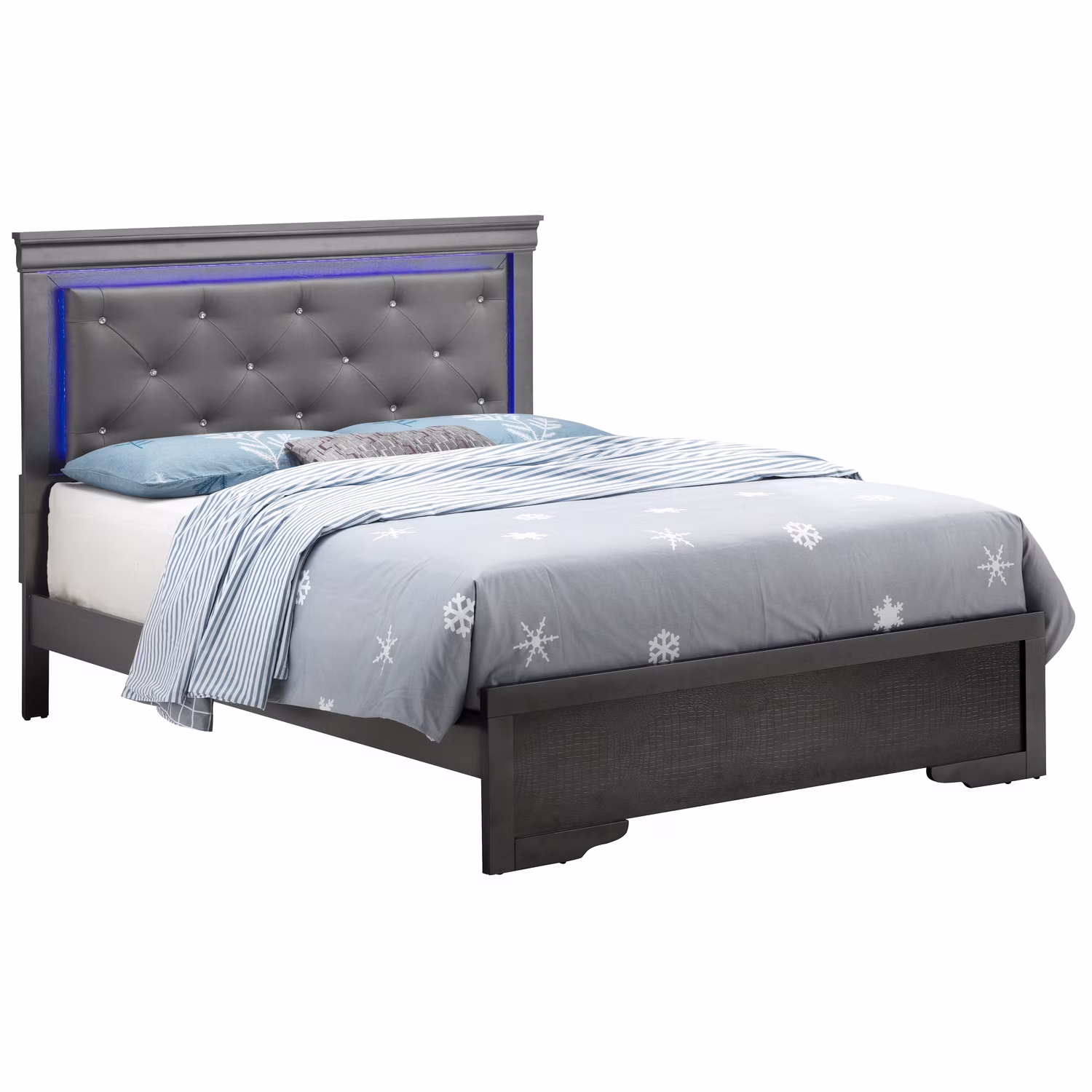 Homestock Renaissance Romance G6502C-QB3 Queen Bed , Metalic Black