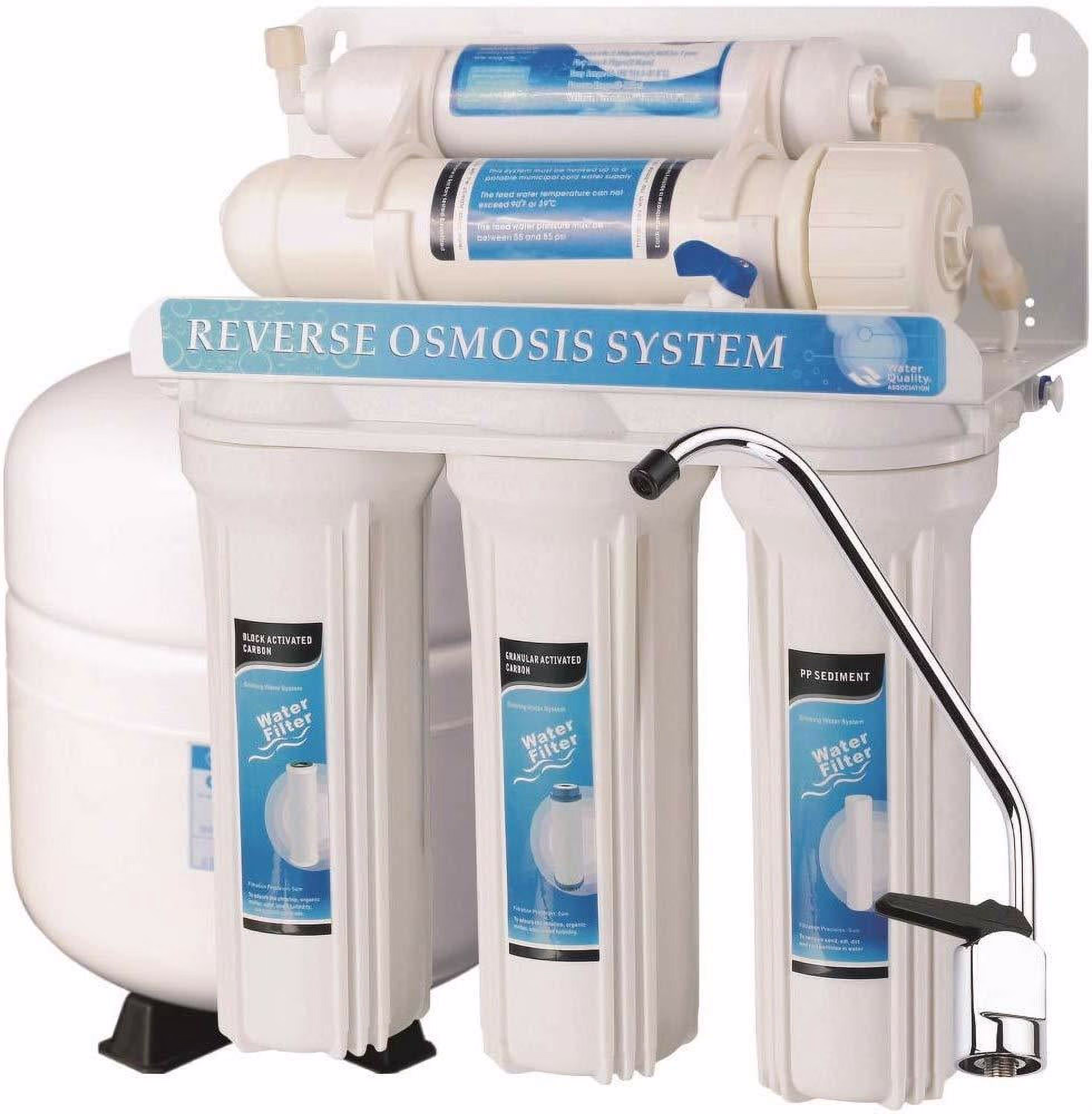 5 Stage Undersink Reverse Osmosis Drinking Water Filter System RO Home Purifier Treat Virus and Bacteria with NSF Certified Membrane