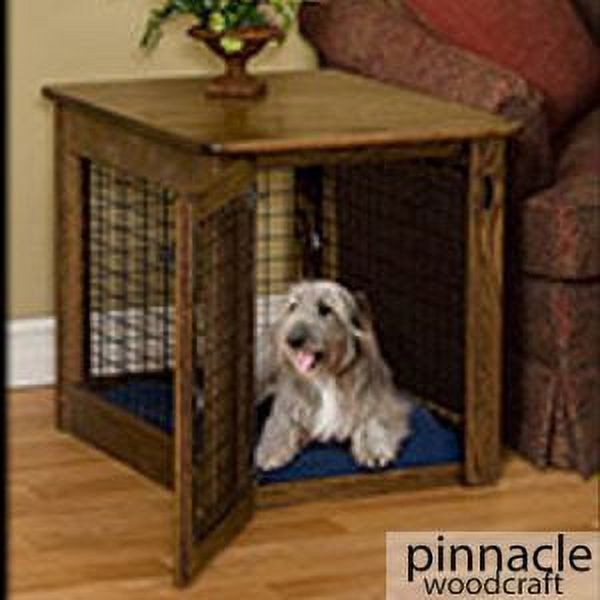 CHEW PROOF DOG CRATE WITH WIRE STRIPS Brown Maple Espresso Maple large