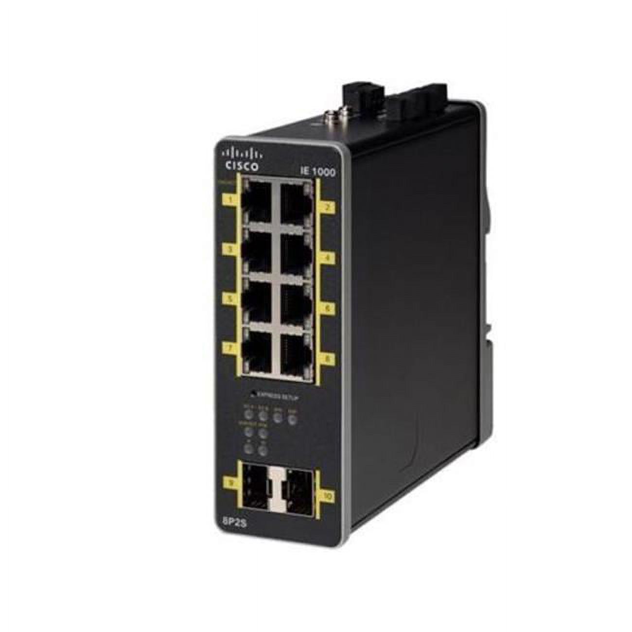 Cisco Industrial Ethernet 1000 Series - Switch - managed - 8 x 10/100/1000 (PoE+) + 2 x 1000Base-X SFP (uplink) - DIN rail mountable - PoE+ - DC power