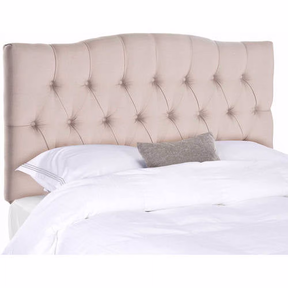 SAFAVIEH Axel Modern Glam Tufted Headboard, Queen, Taupe
