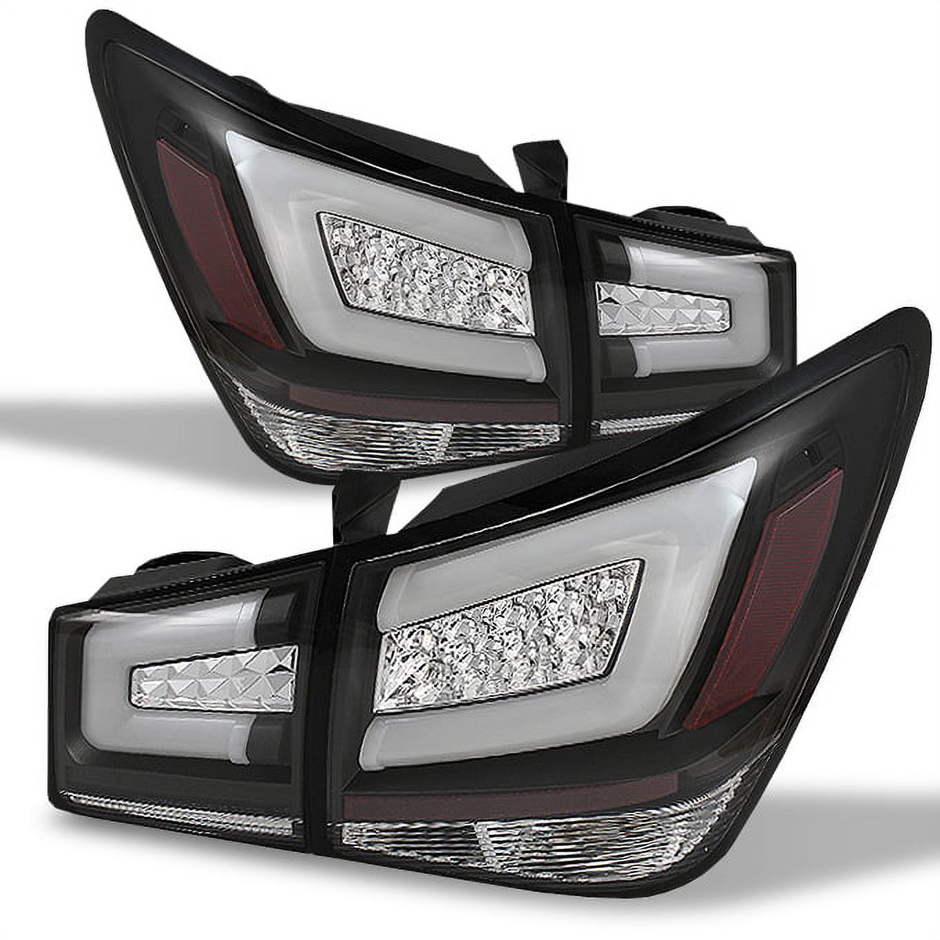AKKON - For 10-15 Chevy Cruze 16 Limited J300 Black Bezel LED Light Tube Design Full LED Tail Lights Brake Lamps 4pcs Set