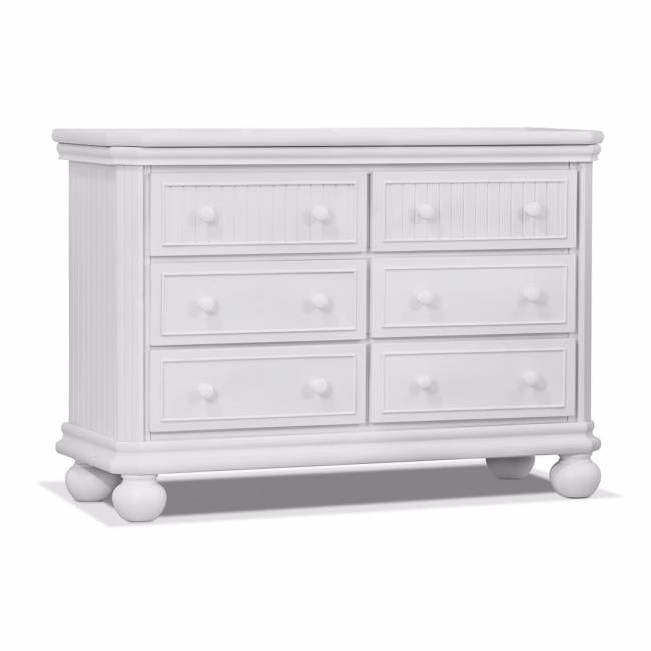 Sorelle Furniture  Finley RTA 6 Drawer Double Dresser, White