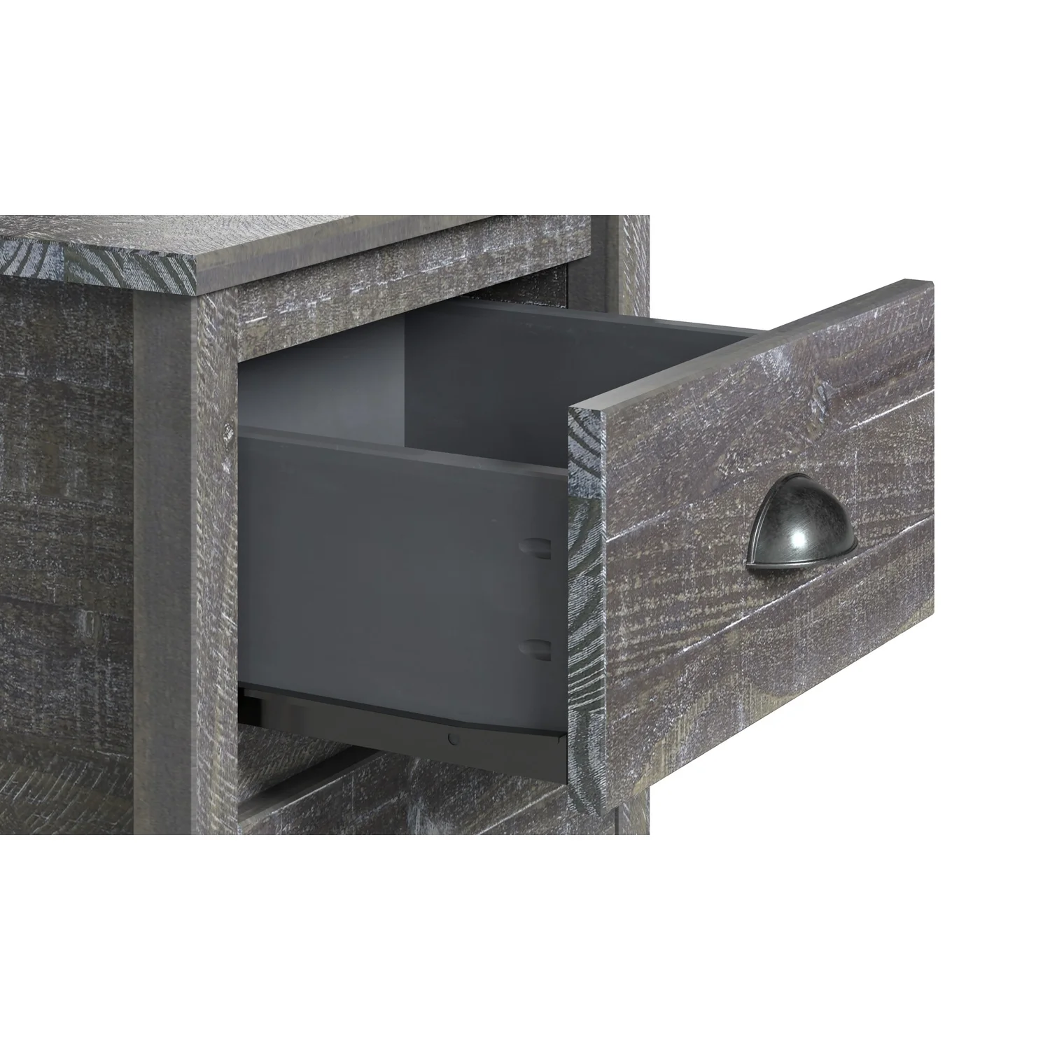 EcoFlex Furniture HM208 Hampton Solid Wood Nightstand, Misty Grey