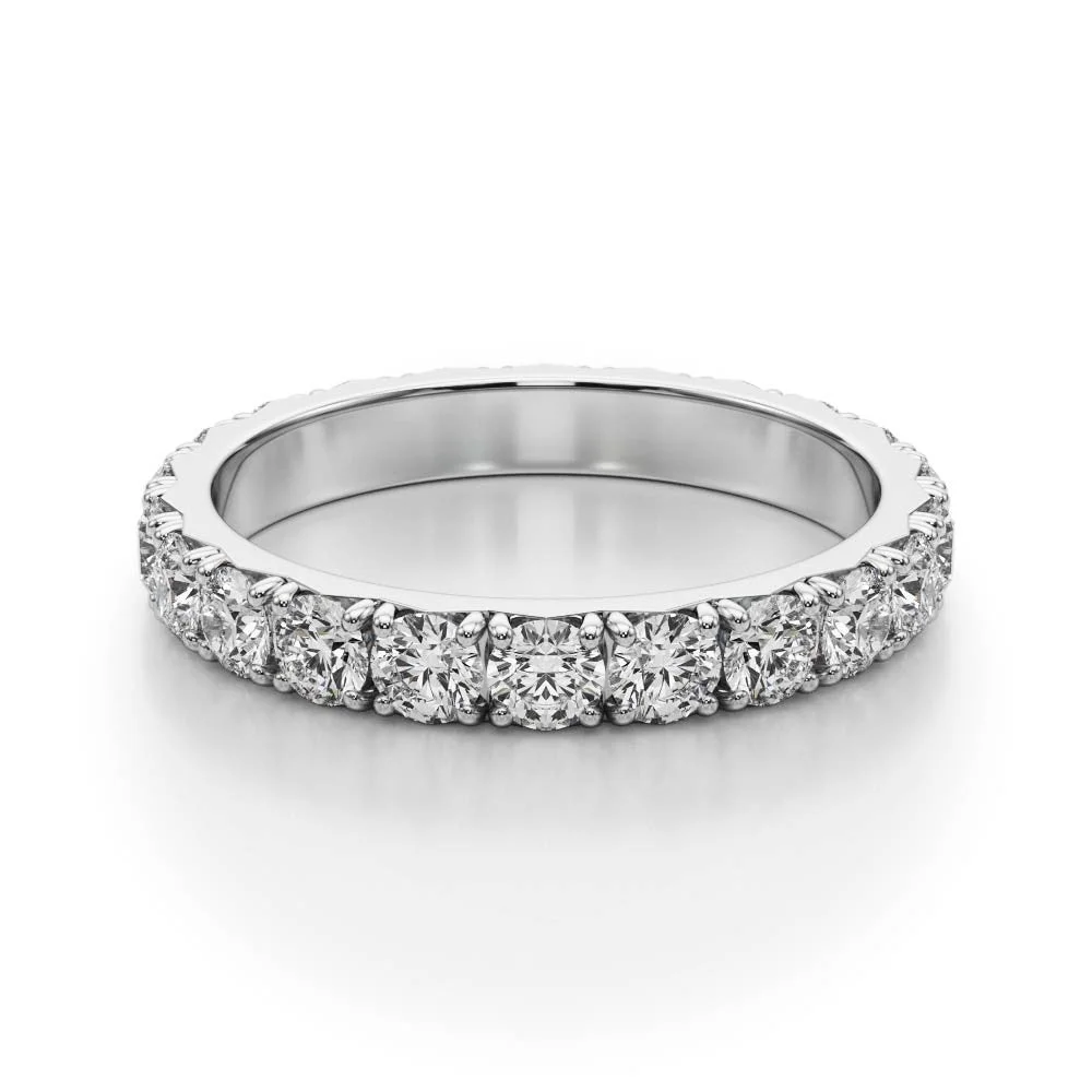 FRENCH CUT DIAMOND ETERNITY WEDDING BAND