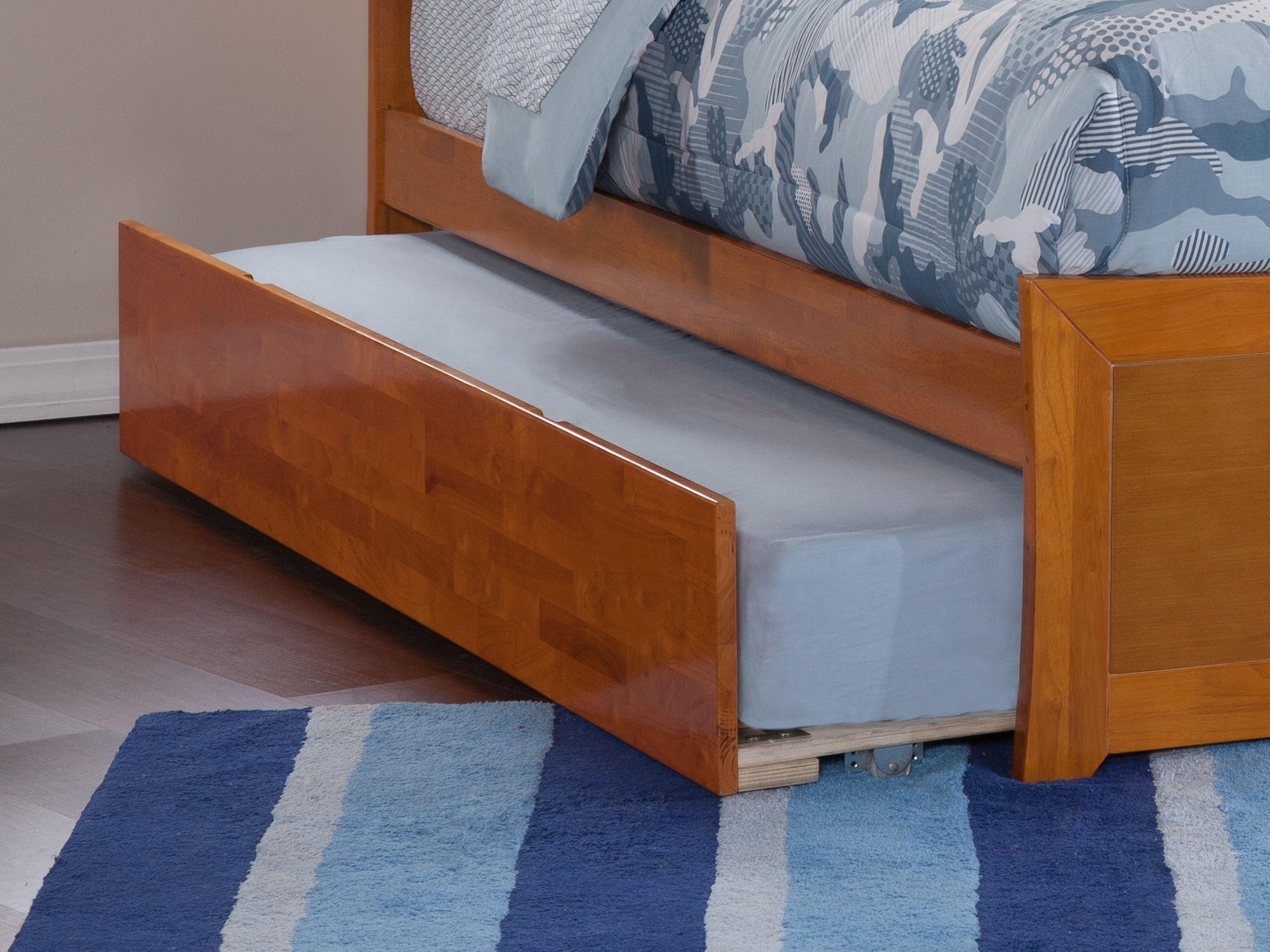 Atlantic Furniture Urban Trundle Bed Twin Caramel