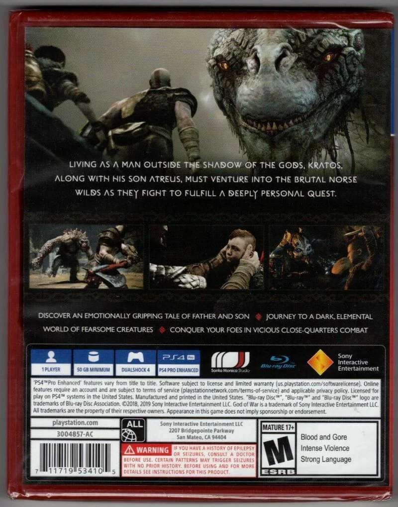 God of War (PlayStation Hits) PS4 (Brand New Factory Sealed US Version) PlayStat