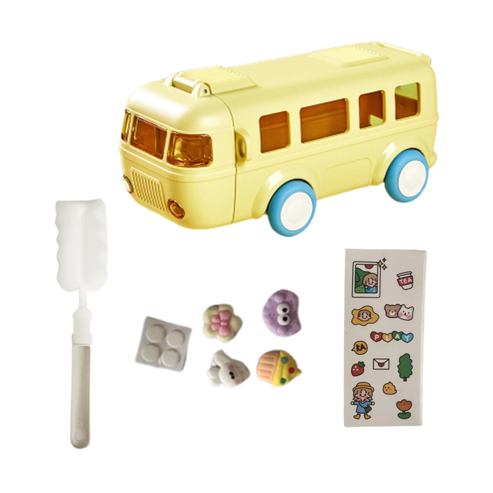 cute and cute Water Bottle Drinking Cups Toddlers Cartoon Car Kid Water Bottle Yellow