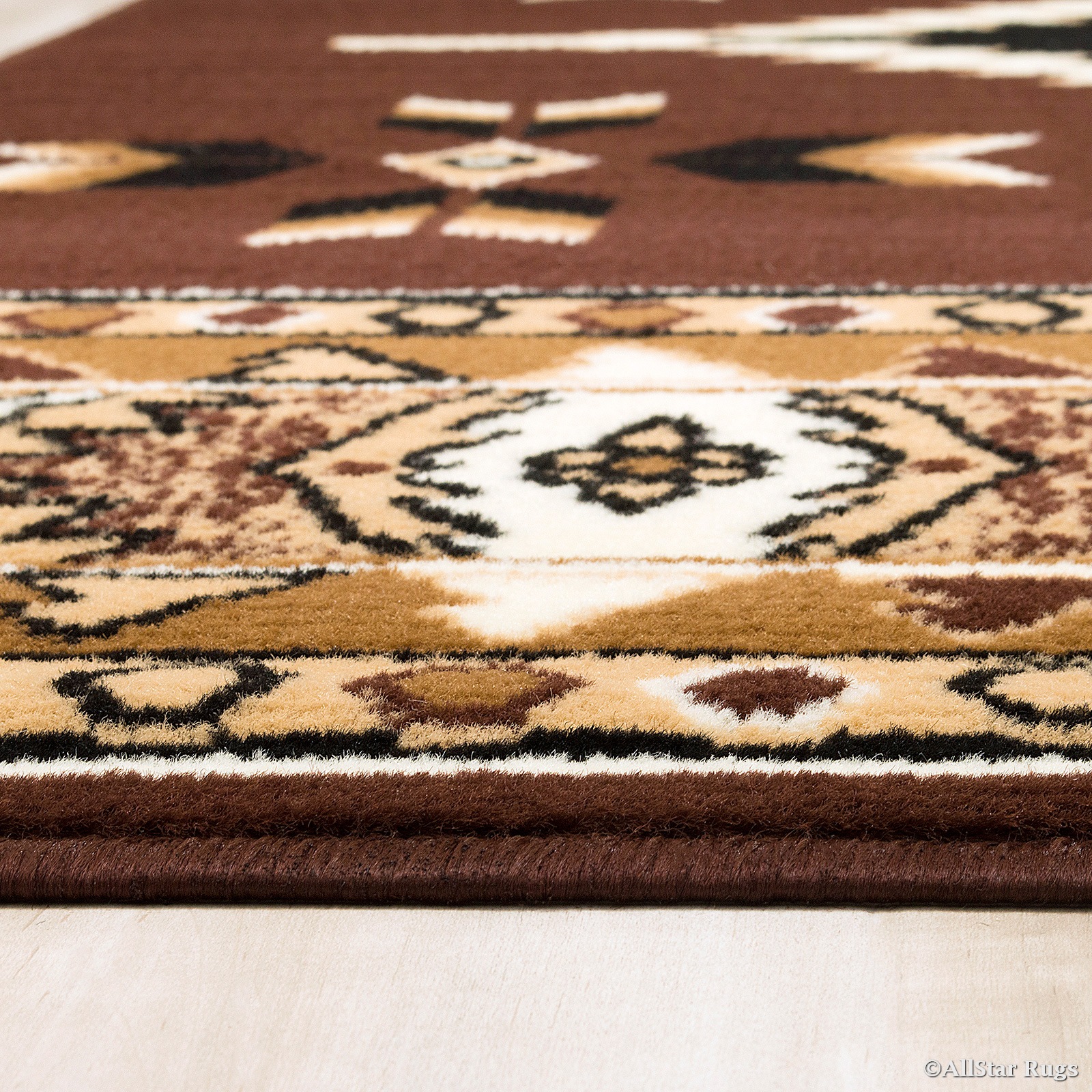 Allstar Dark Brown Woven High Quality Rug. Traditional. Persian. Flower. Western. Design Area Rug (7' 7