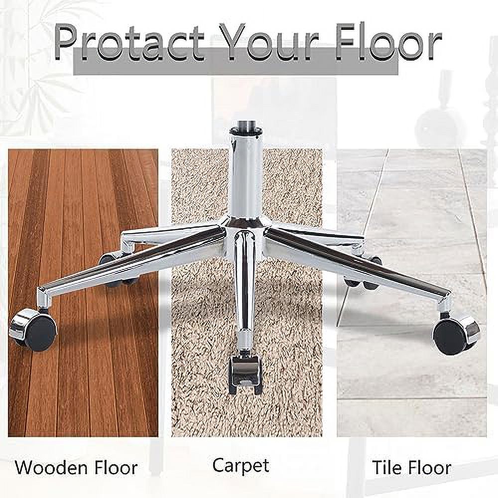 xrboomlife Armless Office Desk Chair  Mid-Back PU Leather Computer Task Chair with  Degree Swivel Wheels  Adjustable Height  Tilt  - Grey