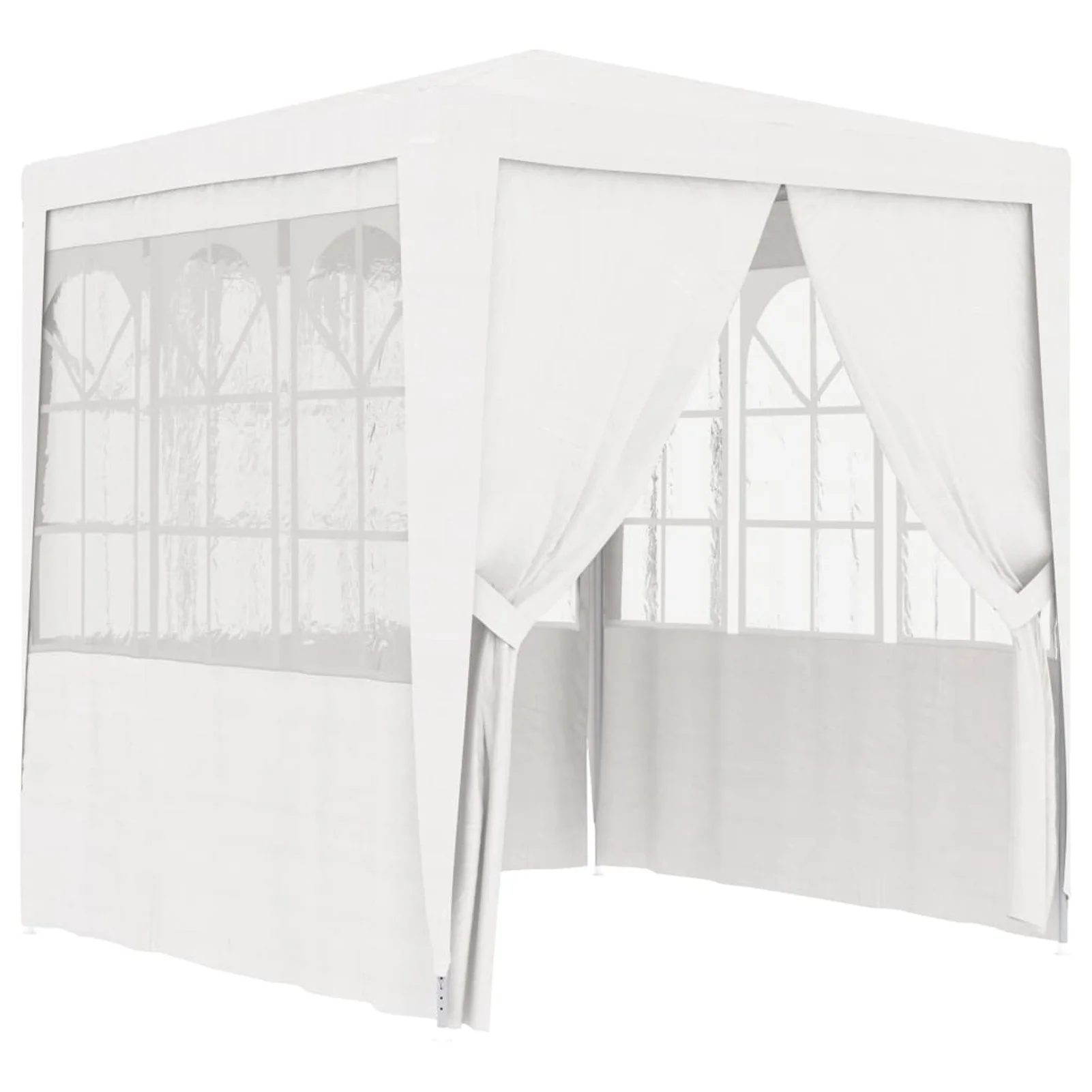Carevas Professional Party Tent with Side Walls 8.2'x8.2' White 0.3 ozft²