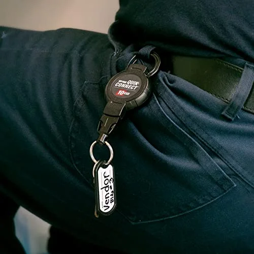 KEY-BAK Quik-Connect Key Management Removable and Retractable Keychain, 24 Key Carabiner