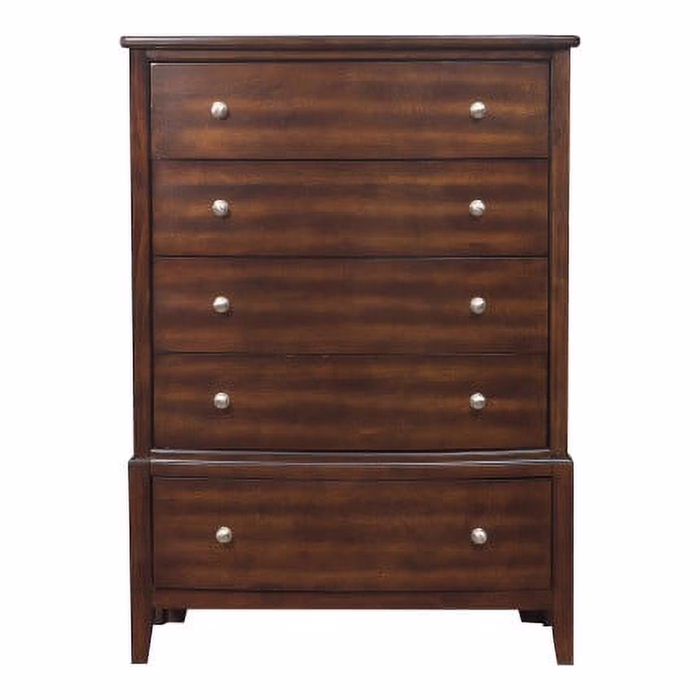 Home Elegance Cherry Wood Chest with Nickel Drawer Front