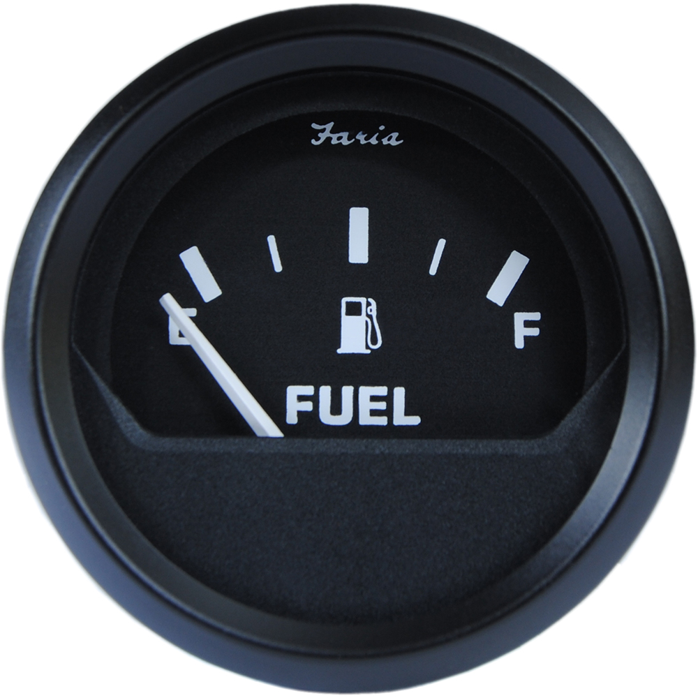Faria Beede Instruments 12802 2 in. Fuel Level Gauge Metric - Euro Black