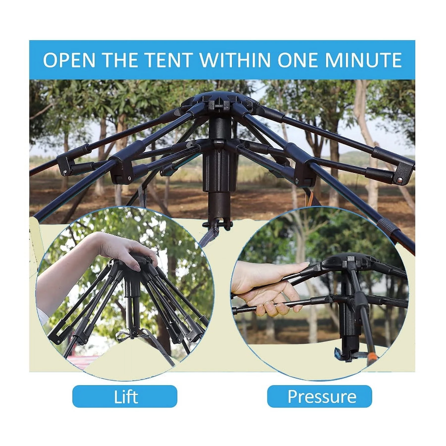 NOBRAND Camping Dome Tent is Suitable for 2/3/4/5 People, Waterproof, Spacious, Portable Backpack Tent, Suitable for Outdoor Camping/Hiking