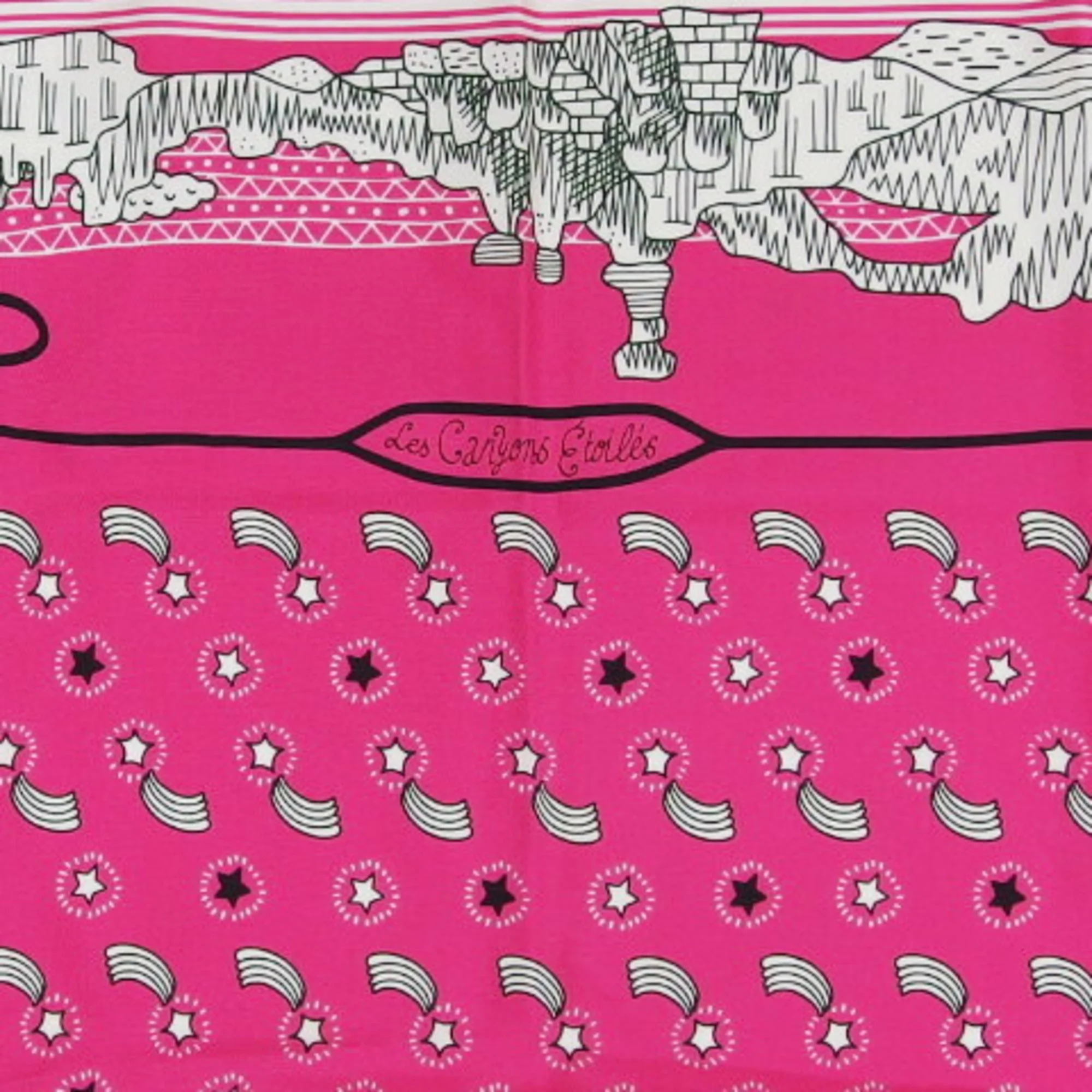 Pre-Owned Hermes Les Canyons Etoiles From the canyons to stars Carre 55 scarf (Good)