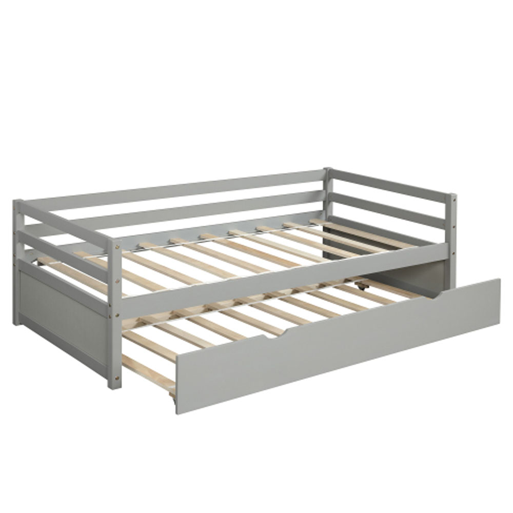 Daybed with Trundle Frame Set, Twin Size, Gray