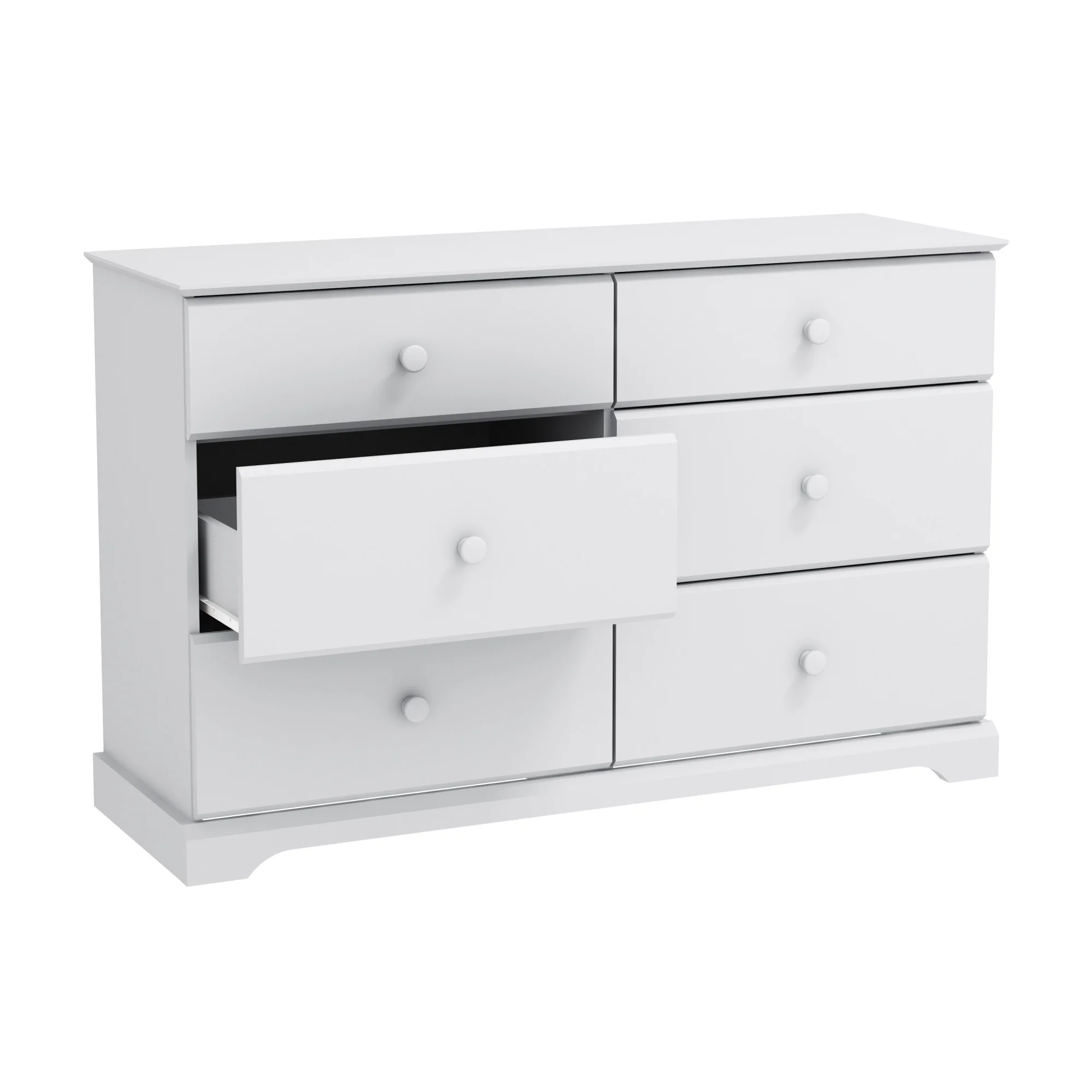 Hillsdale Campbell 6-Drawer Kids Dresser, White