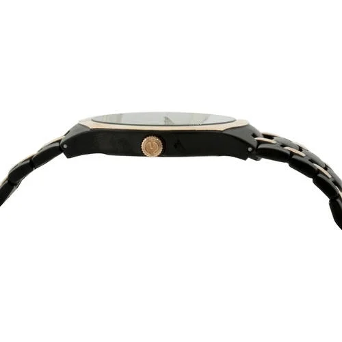 Elgin Adult Male Round Dial Analog Watch with Black and Rose Gold Bracelet (EG16007GTST)