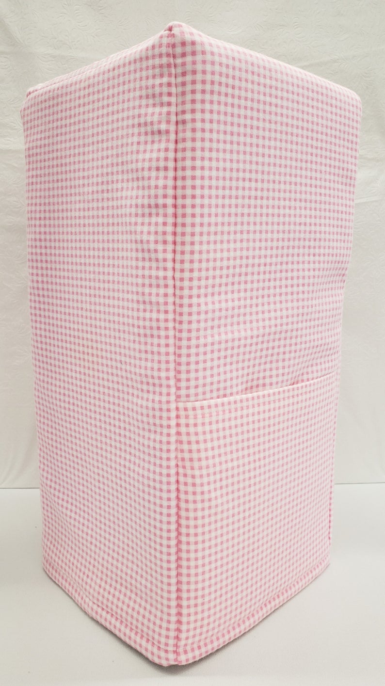 Pink & White Checked Gingham Blender Cover by Penny's Needful Things (Large, All Pink Checked)