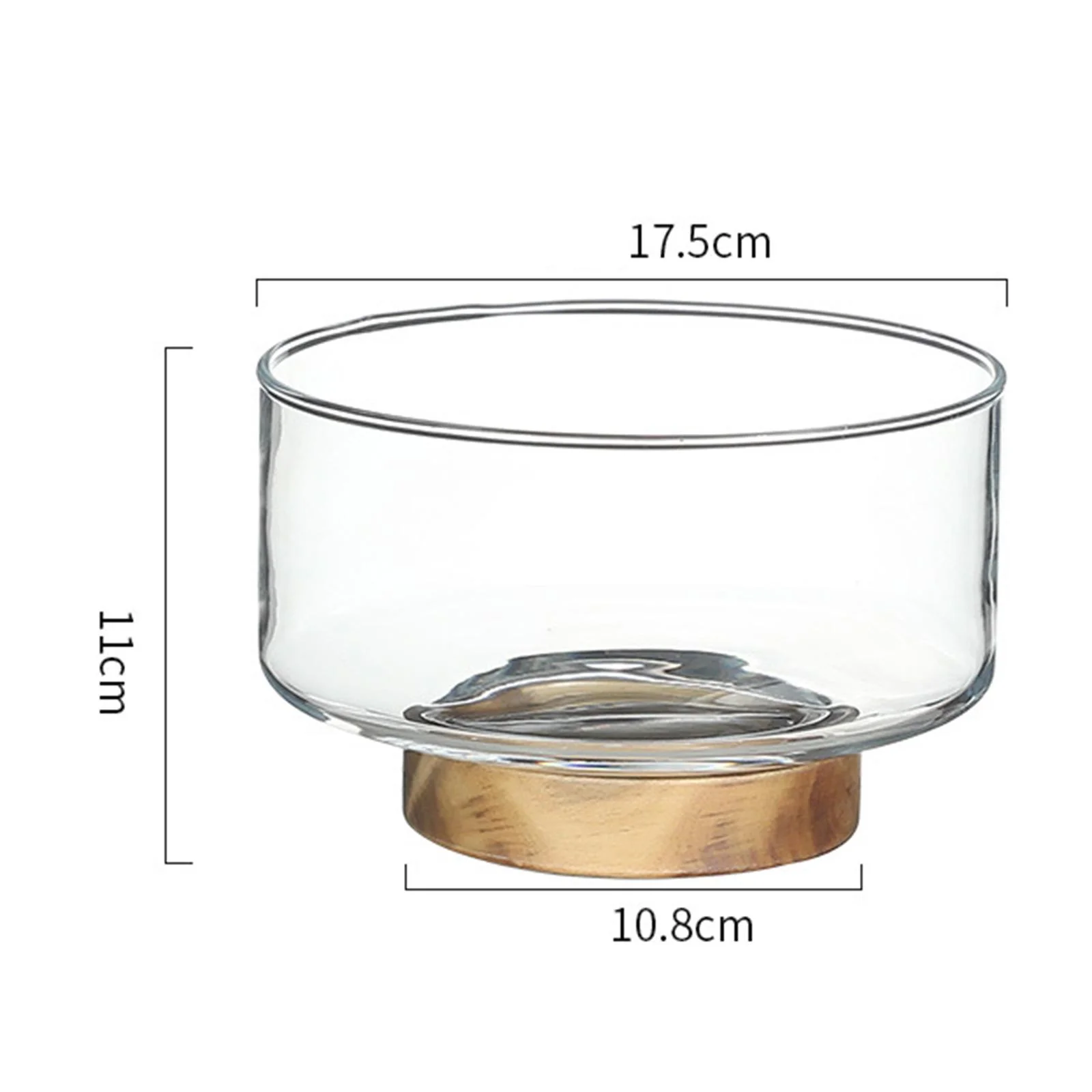 Snacks Fruit Basket Bowl with Wooden Pedestal Fruit Dish Plate Serving Bowl Tray S