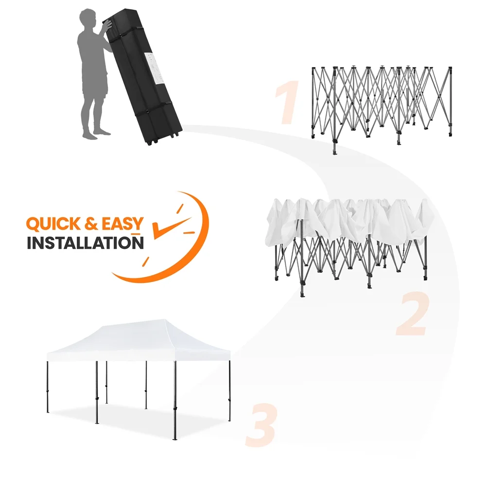 Yaheetech 10×20 ft Commercial Pop Up Canopy Tent,White