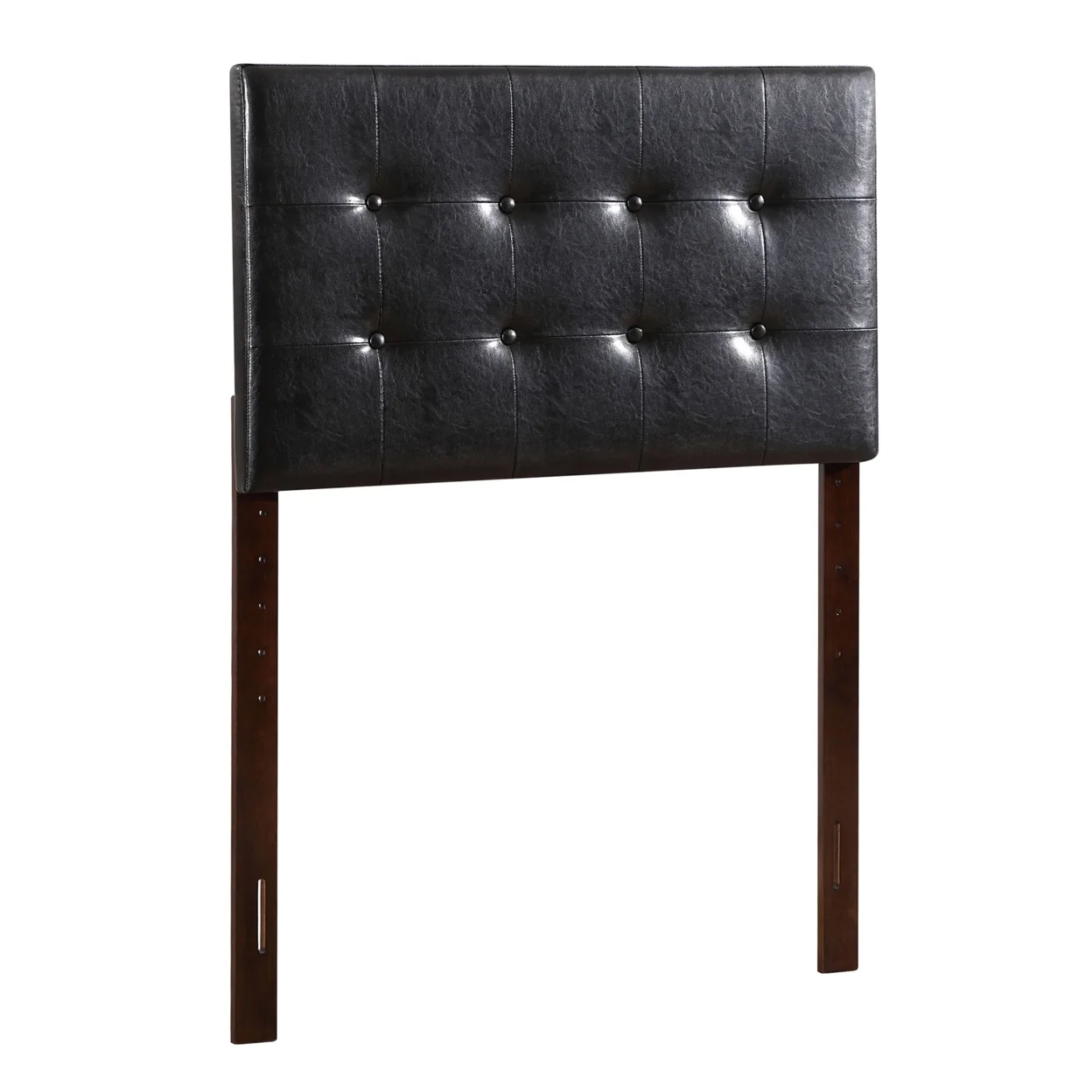 Home Bedroom Furniture Super Nova Black Twin Upholstered Tufted Panel Headboard
