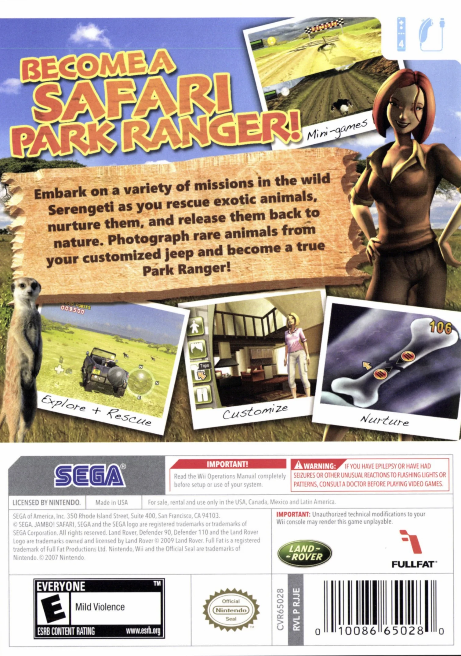 Jambo! Safari Animal Rescue - Wii