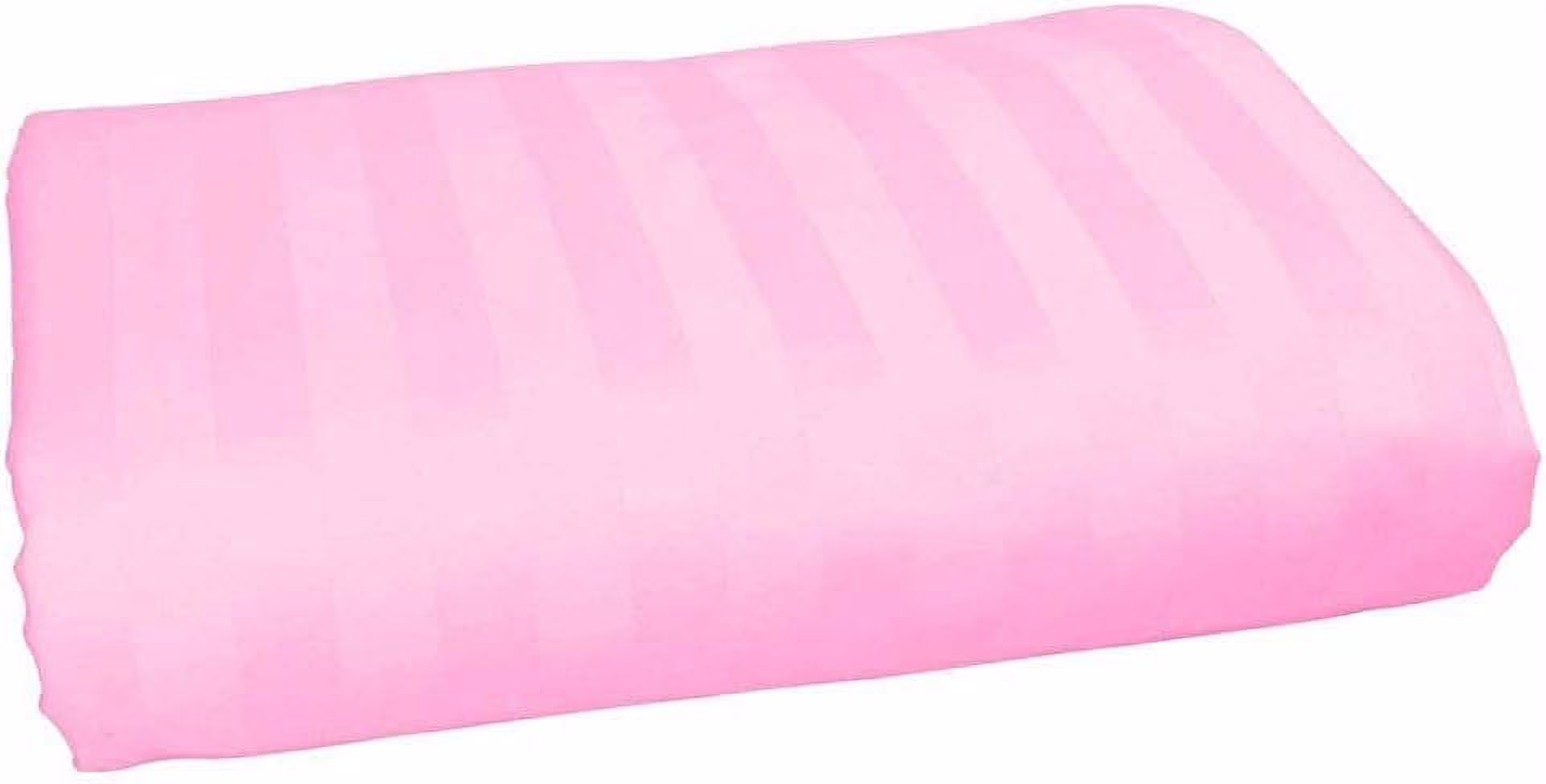 Amay 800 Thread Count 100% Organic Cotton Emperor Size 1PC Flat Sheet ( 110x125 ) Pink Striped
