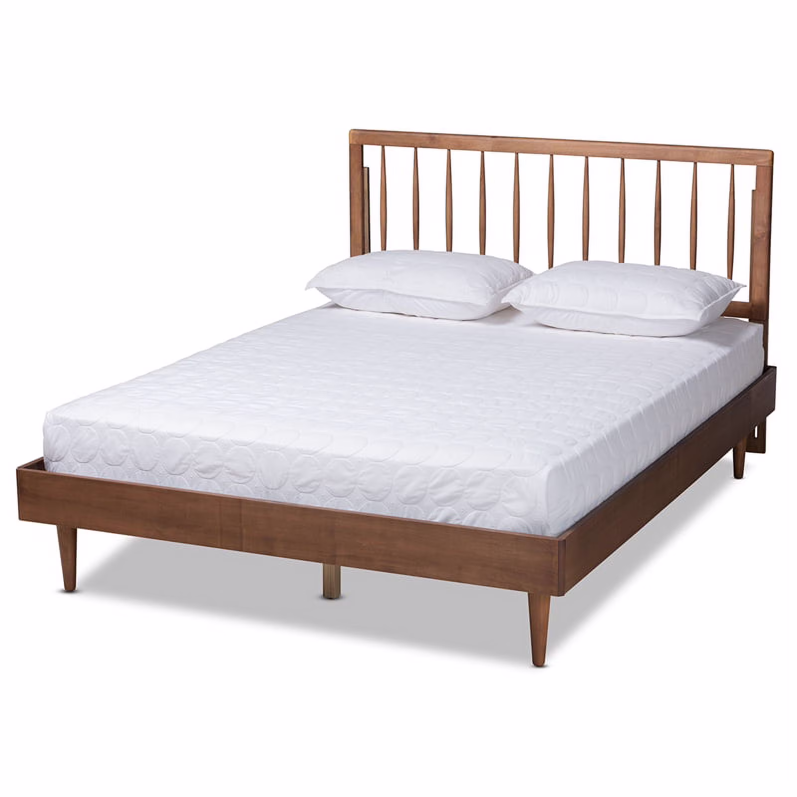 Bowery Hill Ash Walnut Finished Wood King Size Platform Bed