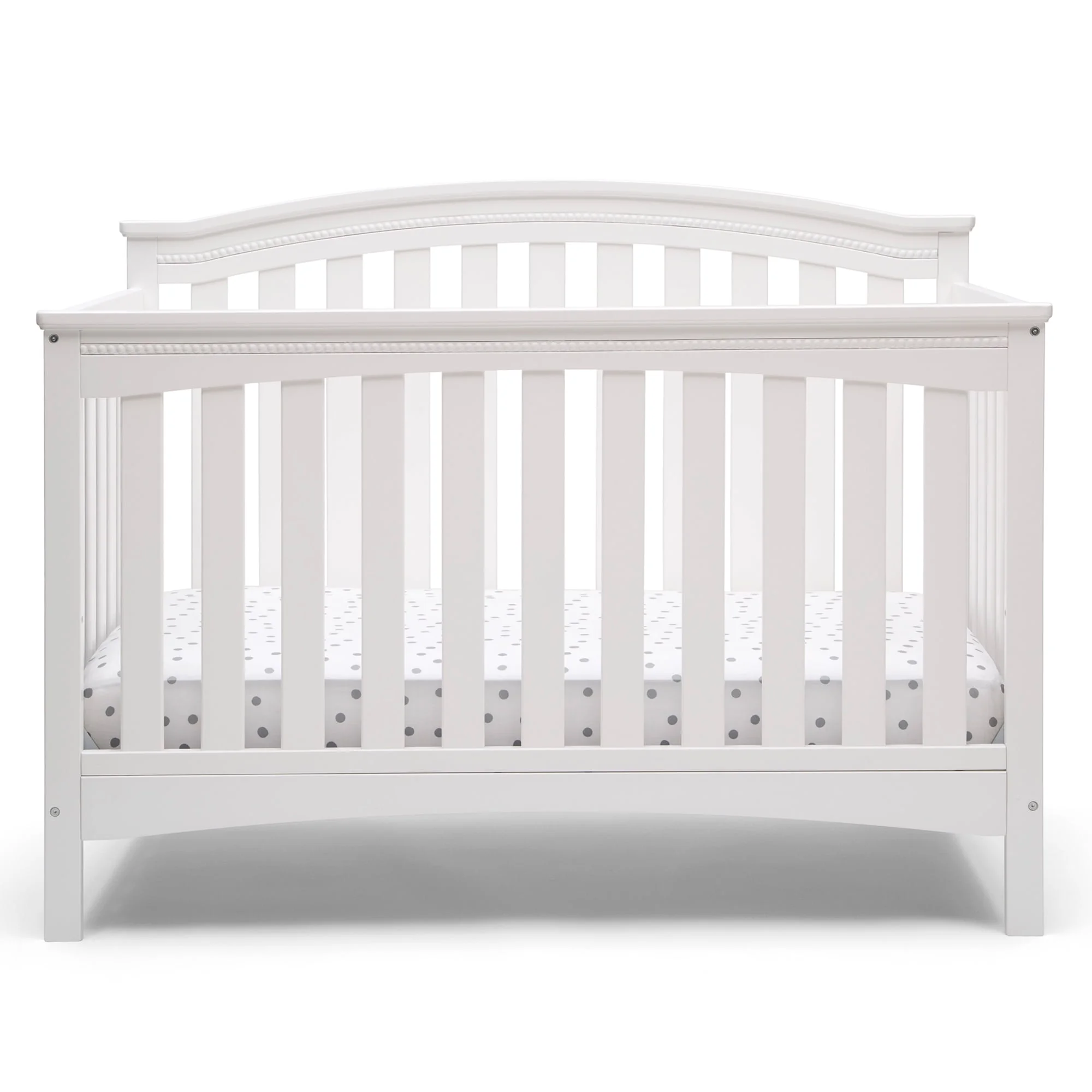 Delta Children Waverly 6-in-1 Convertible Baby Crib, Bianca White
