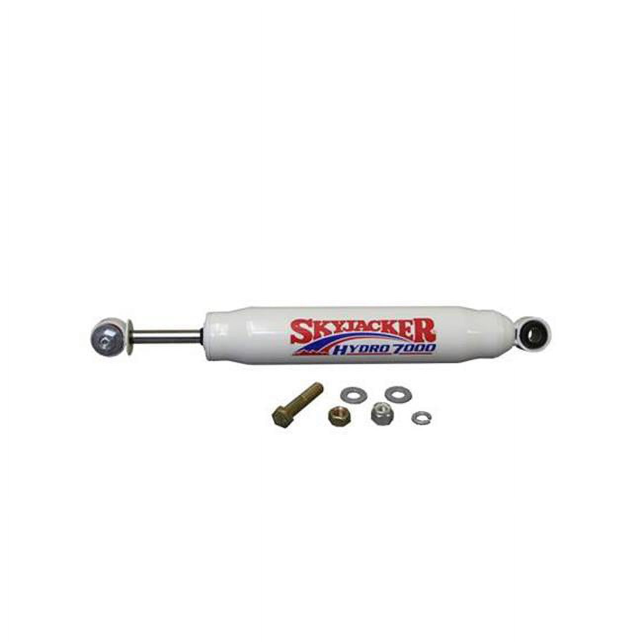 7003 Heavy Duty Single Steering Stabilizer - White With Red Boot