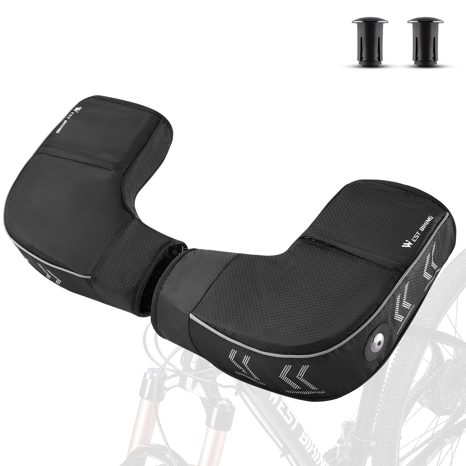 Winter Mountain Bike Protective Gloves Windproof Warm Gloves for Flat Handle Road Bike