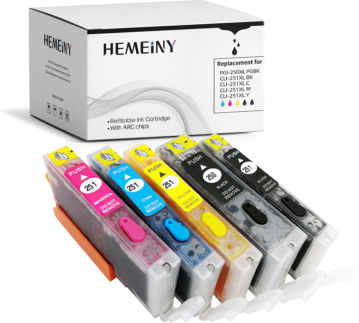 PGI-250XL CLI-251XL Full Refillable Ink Cartridge for Pixma MG5420 IP7220 MX722 MX922 MG5520 MG6420 MG5620