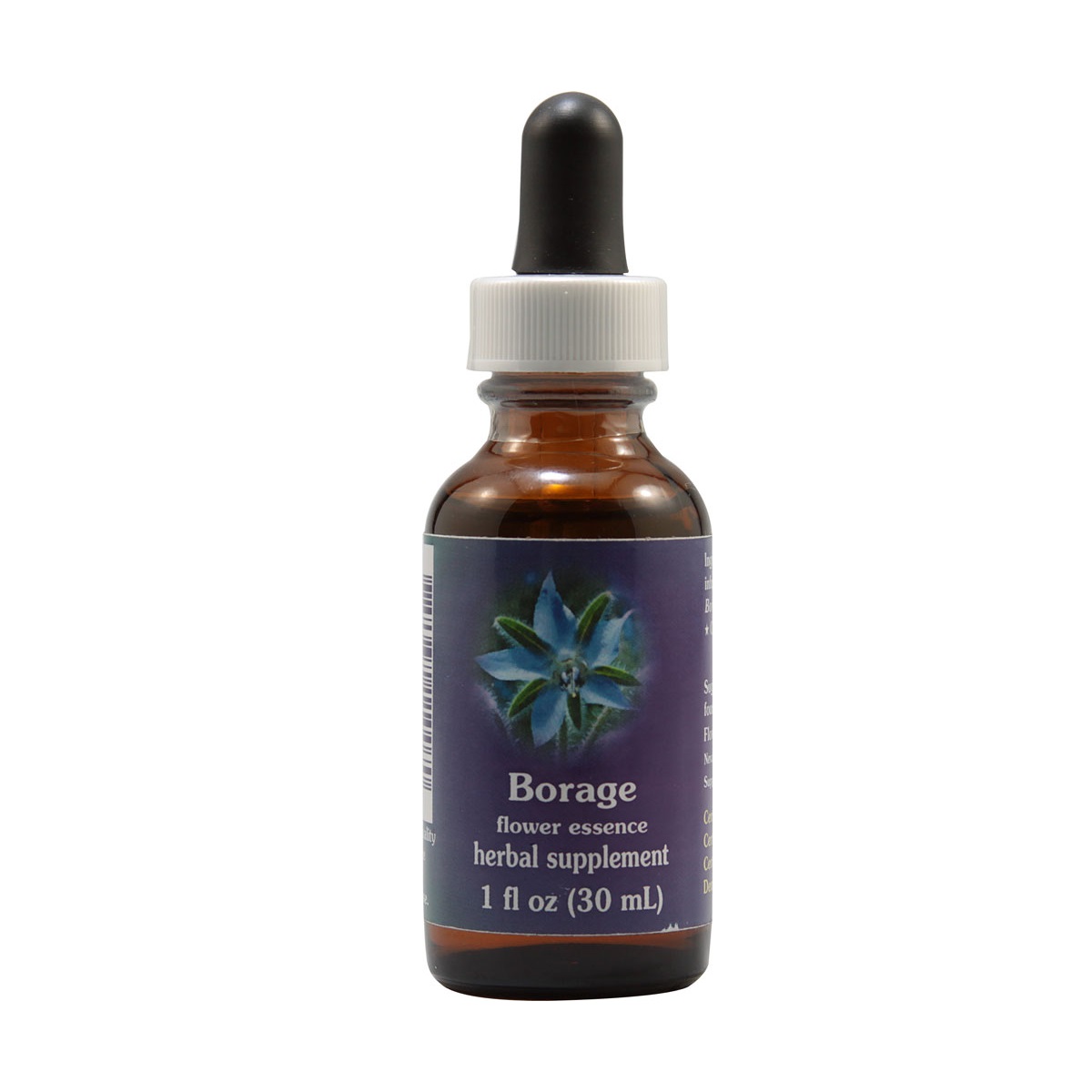 Borage Herbal Supplement Dropper By Flower Essence - 1 Oz