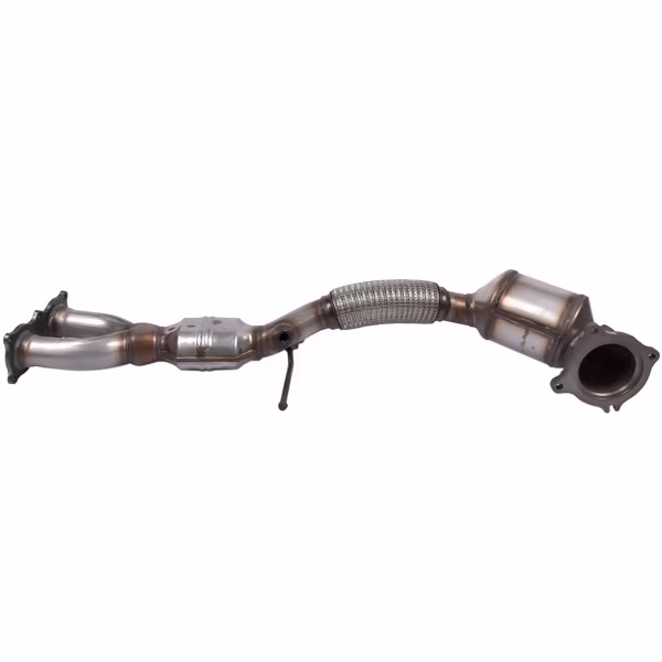 Fithood Rear Flex Pipe + Catalytic Converter for 2009-2015 Volvo XC70 3.0L 4545887SD
