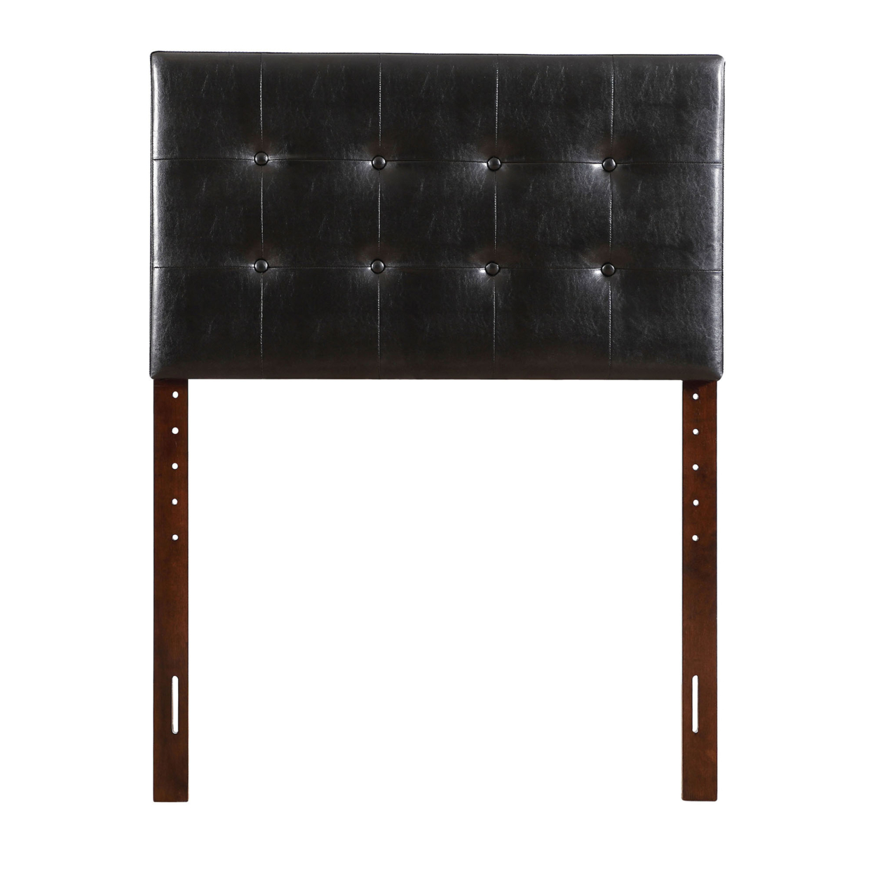 Home Bedroom Furniture Super Nova Black Twin Upholstered Tufted Panel Headboard