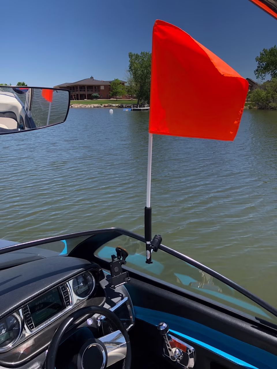 Orange Safety Flag For Boat