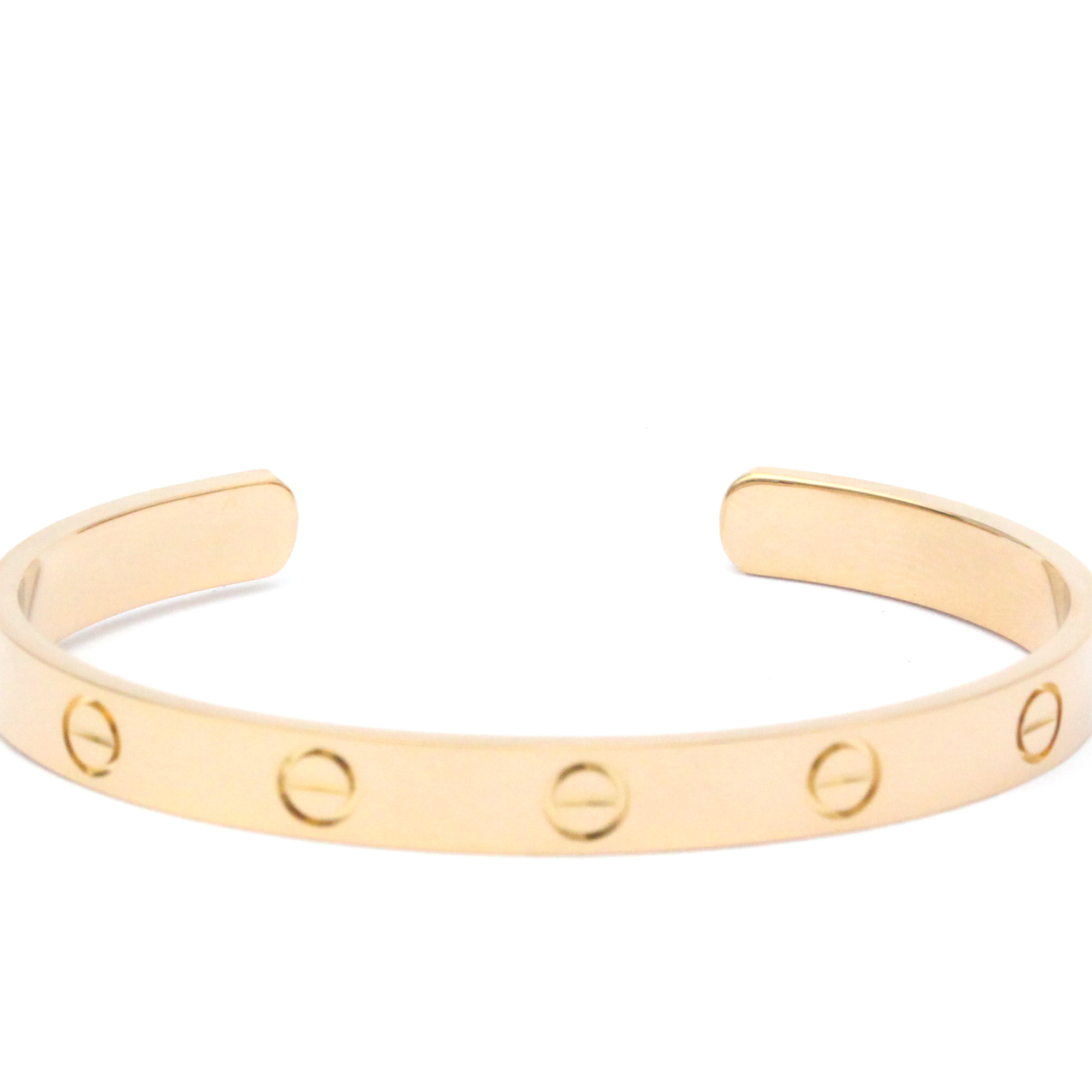 Pre-Owned Cartier Love Bracelet Open Bangle Pink Gold (18K) No Stone Bangle Pink Gold (Good)