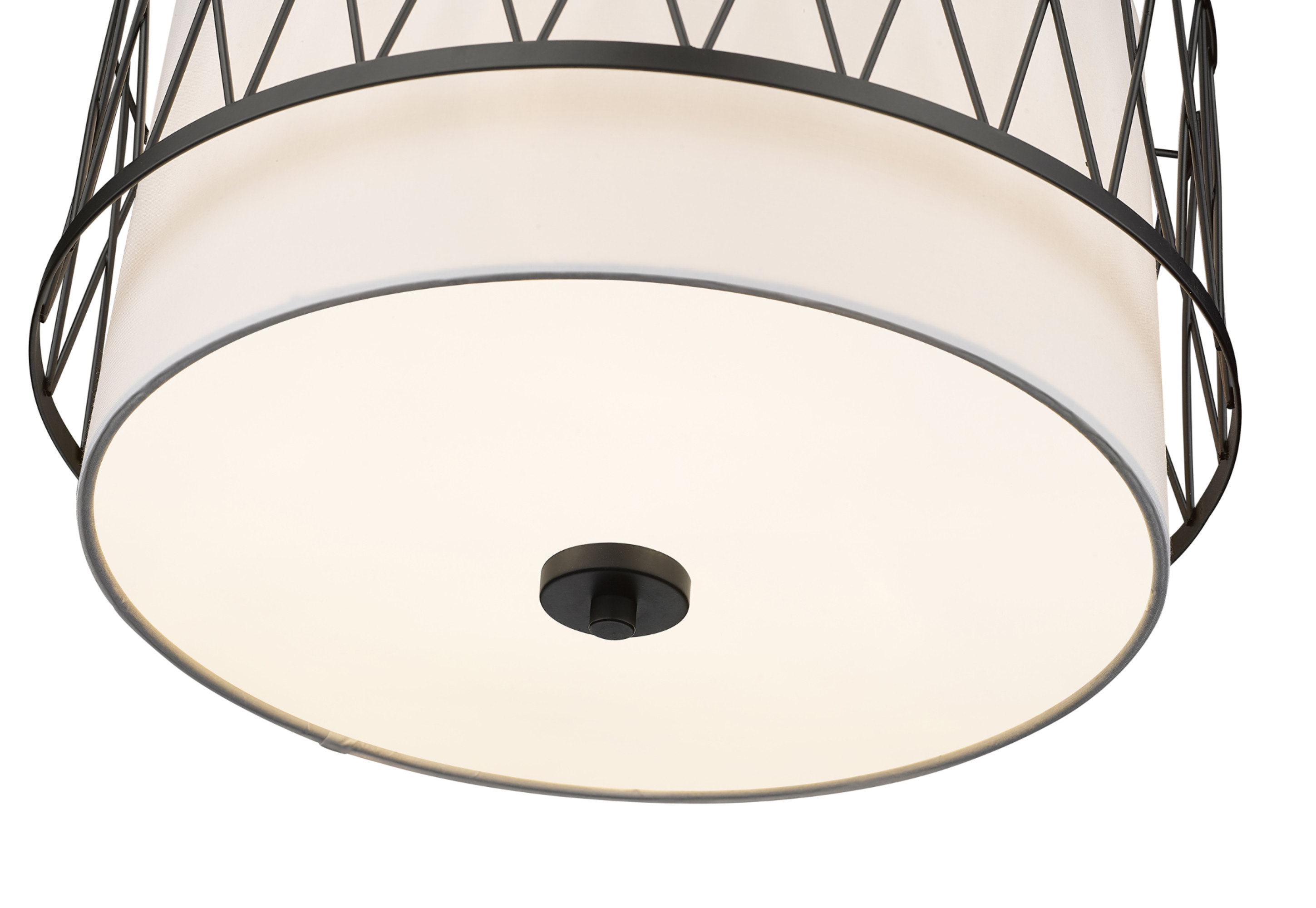 Z-Lite Dalton 3 Light Pendant in Matte Black/White
