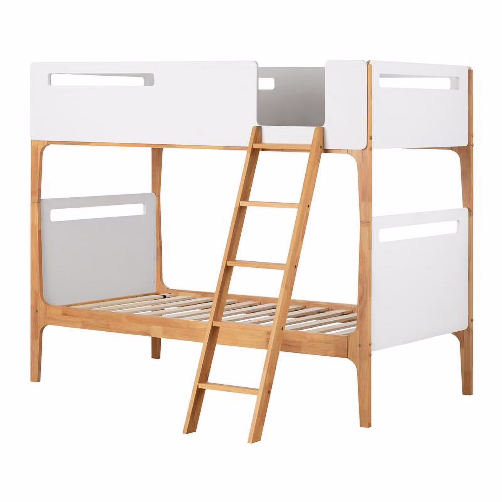 Rosebery Kids Modern Twin Over Twin Bunk Bed in Pure White