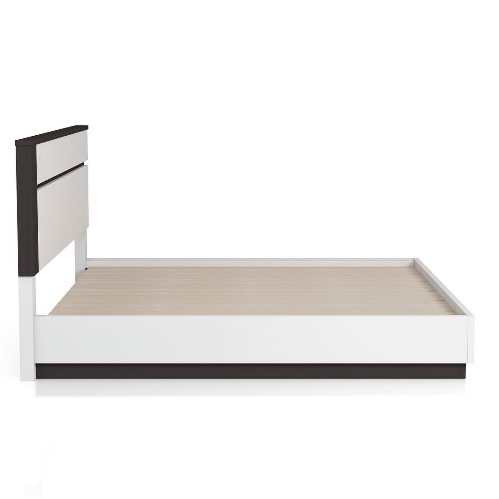 FOA Misti 5pc White Wood Storage Bed Set - King+2 Nightstands+Dresser+Mirror