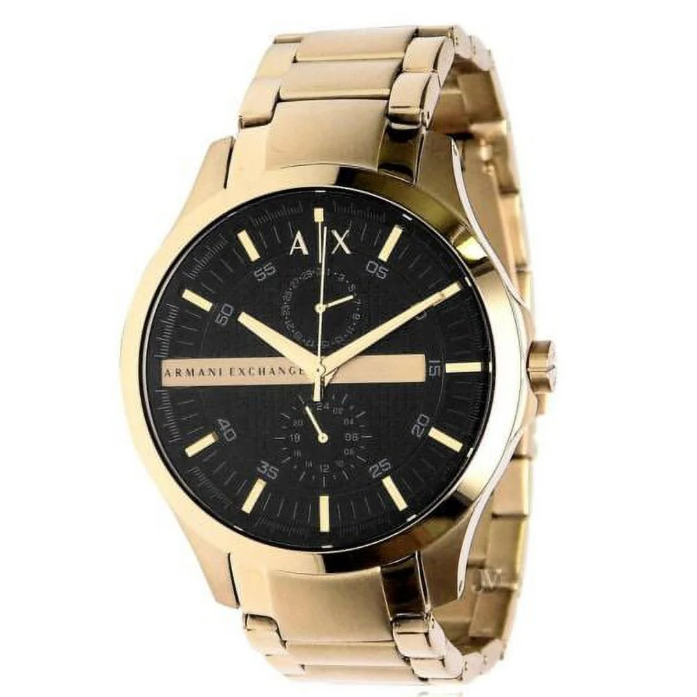 Armani Exchange Black Dial Gold PVD Men's Watch AX2122