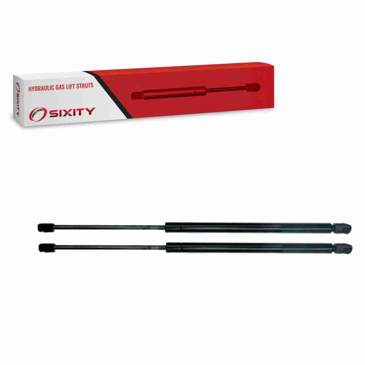 2 pc Sixity Hood Lift Support Struts compatible with Ford Thunderbird 1989-1997 - Gas Springs Shocks Props Arms Rods Dampers