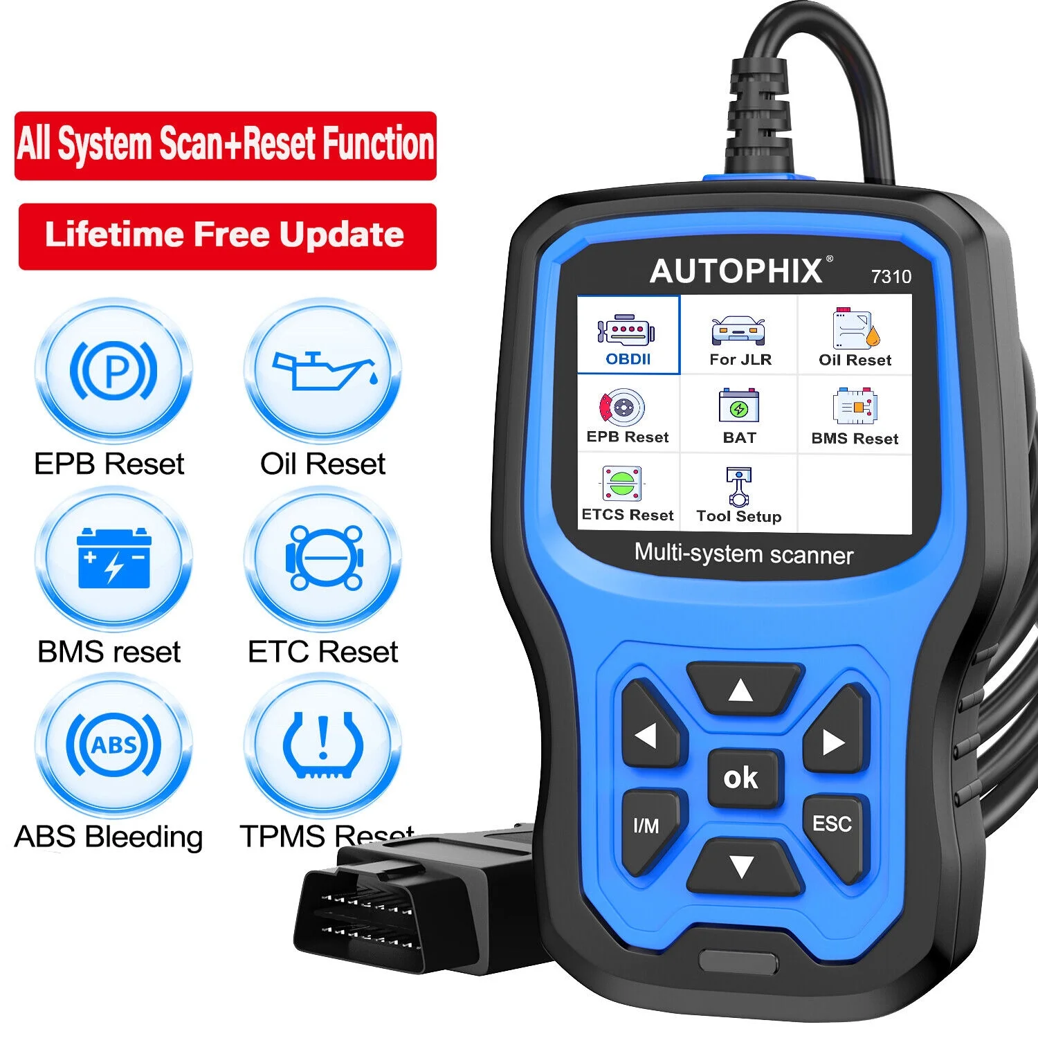 AUTOPHIX 7310 OBD2 Scanner Code Reader Full Systems Car Oil DPF ABS Diagnostic Tool